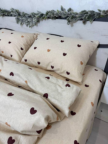 Байковий комплект постільної білизни Півтораспальний розмір, фото 1