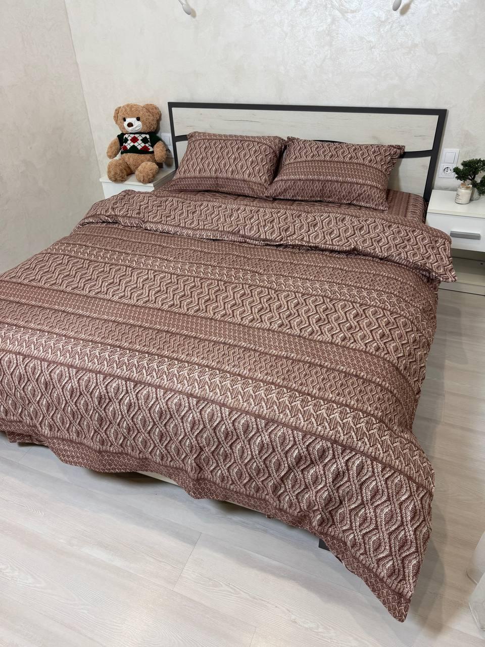 Байковий комплект постільної білизни Півтораспальний розмір