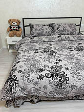 Байковий комплект постільної білизни Півтораспальний розмір, фото 3