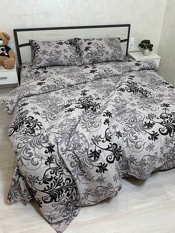 Байковий комплект постільної білизни Півтораспальний розмір, фото 1