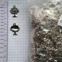 Метал. підвіска "Дерево" срібло, 400 шт. в уп.