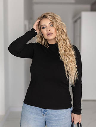 Жіночий гольф чорний великого розміру батал Розміри: 48-50, 52-54, 56-58, 60-62, фото 1