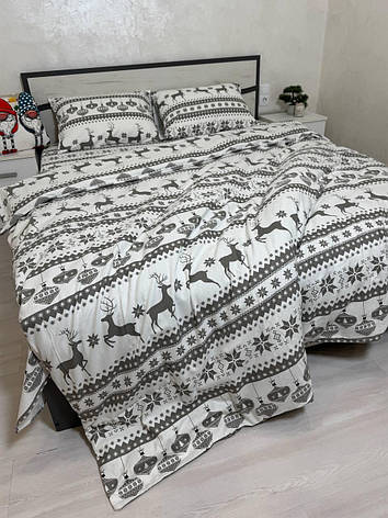 Байковий комплект постільної білизни Півтораспальний розмір, фото 1