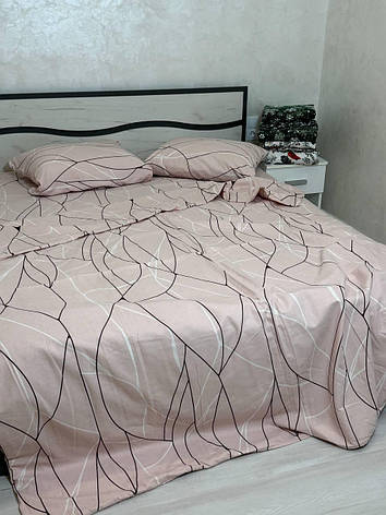 Байковий комплект постільної білизни Півтораспальний розмір, фото 1