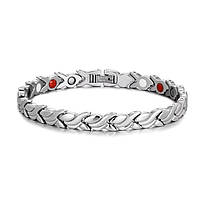 Магнітний браслет для здоров'я Type B 19 см сріблястий, фото 2