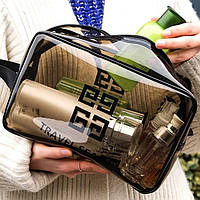 Прозрачная сумка-косметичка travel 20см lamp