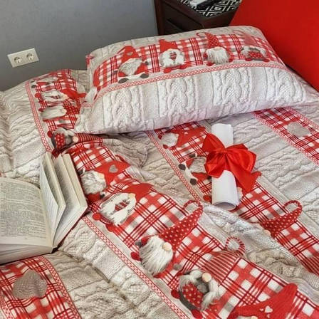 Байковий комплект постільної білизни Півтораспальний розмір, фото 2