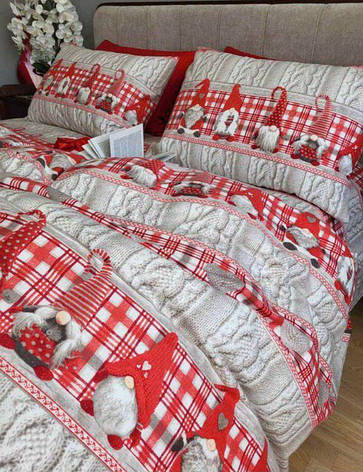 Байковий комплект постільної білизни Півтораспальний розмір, фото 1