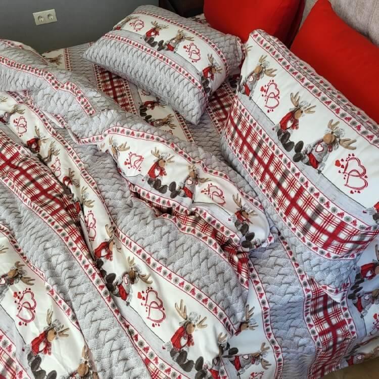 Байковий комплект постільної білизни Півтораспальний розмір