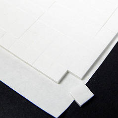 Скотч двосторонній Квадратики, 6х6х2 мм, аркуш 13,1х7,2 см, (264 шт)