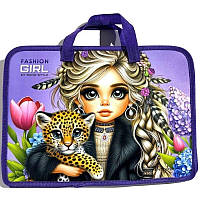 Папка портфель А4 з ручками, для дівчинки Р0263 Bourgeois