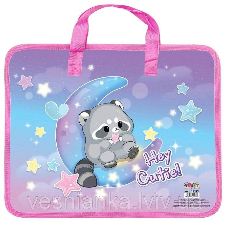 Папка портфель А4 з ручками "Raccoon", 13213 Kidis, фото 1