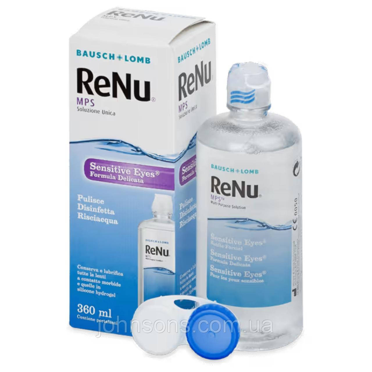 ReNu MPS 360ml | Розчин для контактних лінз | Розчин для чутливих очей, фото 1