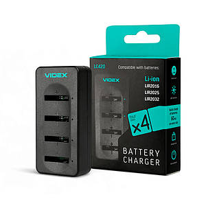 Зарядний пристрій для Li-Ion (LIR) акумуляторів Videx VCH-LC420