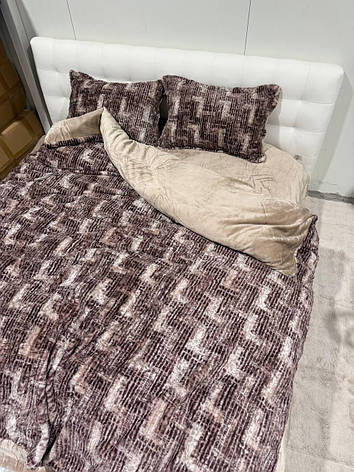 Велюрова постільна білизна Двоспальний розмір, фото 1