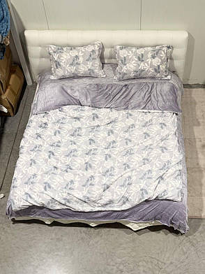 Велюрова постільна білизна Євро розмір, фото 3