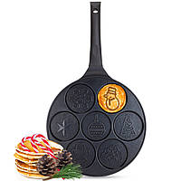 Сковорода для млинців і панкейків Kamille Christmas Pancake 26см
