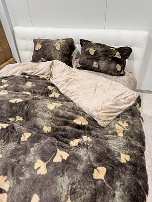 Велюрова постільна білизна Євро розмір, фото 2