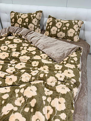 Велюрова постільна білизна Двоспальний розмір, фото 1