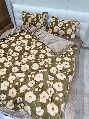 Велюрова постільна білизна Двоспальний розмір, фото 3