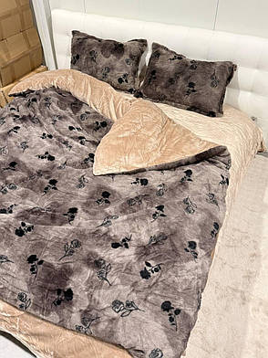 Велюрова постільна білизна Двоспальний розмір, фото 3