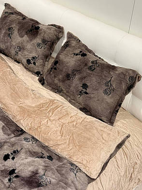 Велюрова постільна білизна Двоспальний розмір, фото 2