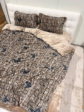 Велюрова постільна білизна Двоспальний розмір, фото 2