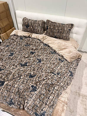 Велюрова постільна білизна Двоспальний розмір, фото 3