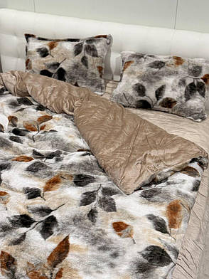 Велюрова постільна білизна Євро розмір, фото 3