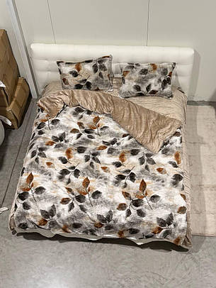 Велюрова постільна білизна Євро розмір, фото 1