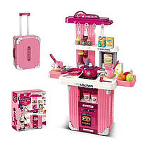 Кухня 008-101 (8) 2 в 1: кухня+валіза, висота 66 см, підсвічування, звуки приготування, регуляція звуку, посуд, продукти,