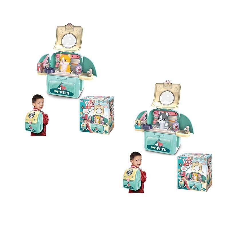 Рюкзачок 008-967 (16) “Грумінг салон”, тваринка, аксесуари, полички, в коробці