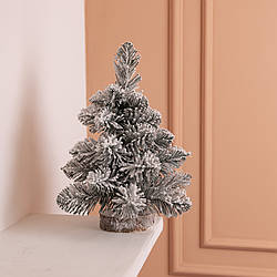 Штучна новорічна міні ялинка «Полонинська» зимова 25 см SOK-M-04-1