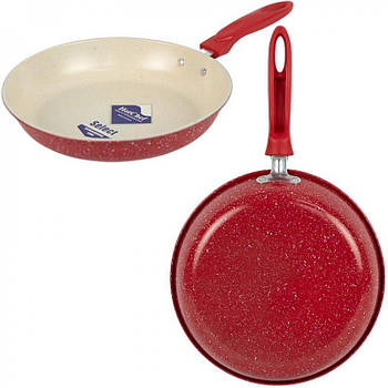 Сковорода D28см червона з покриттям "Мармурова крихта" 16749-23(122923) G-Rich