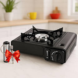 Туристична плита BDZ-155-A + Подарунок Вічний сірник Make Fire / Портативна одноконфоркова плита з п'єзопідпалом