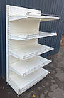 Торгові односторонні (пристінні) стелажі «Арлекс» 180х99 см., кремовий, Б/у, фото 3