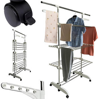 Сушка багатоярусна для одягу органайзер Bonro B01S біла