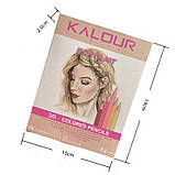 Набір професійних кольорових олівців для портретів Kalour Portrait Skin Tone, 35 тілесних відтінків, фото 5