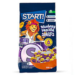 Смайлики START Зернові Чорниця та Ваніль. Готовий сніданок 500г