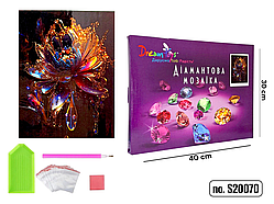 Алмазна мозаїка на підрамнику "Магічний Лотос" 30×40 см