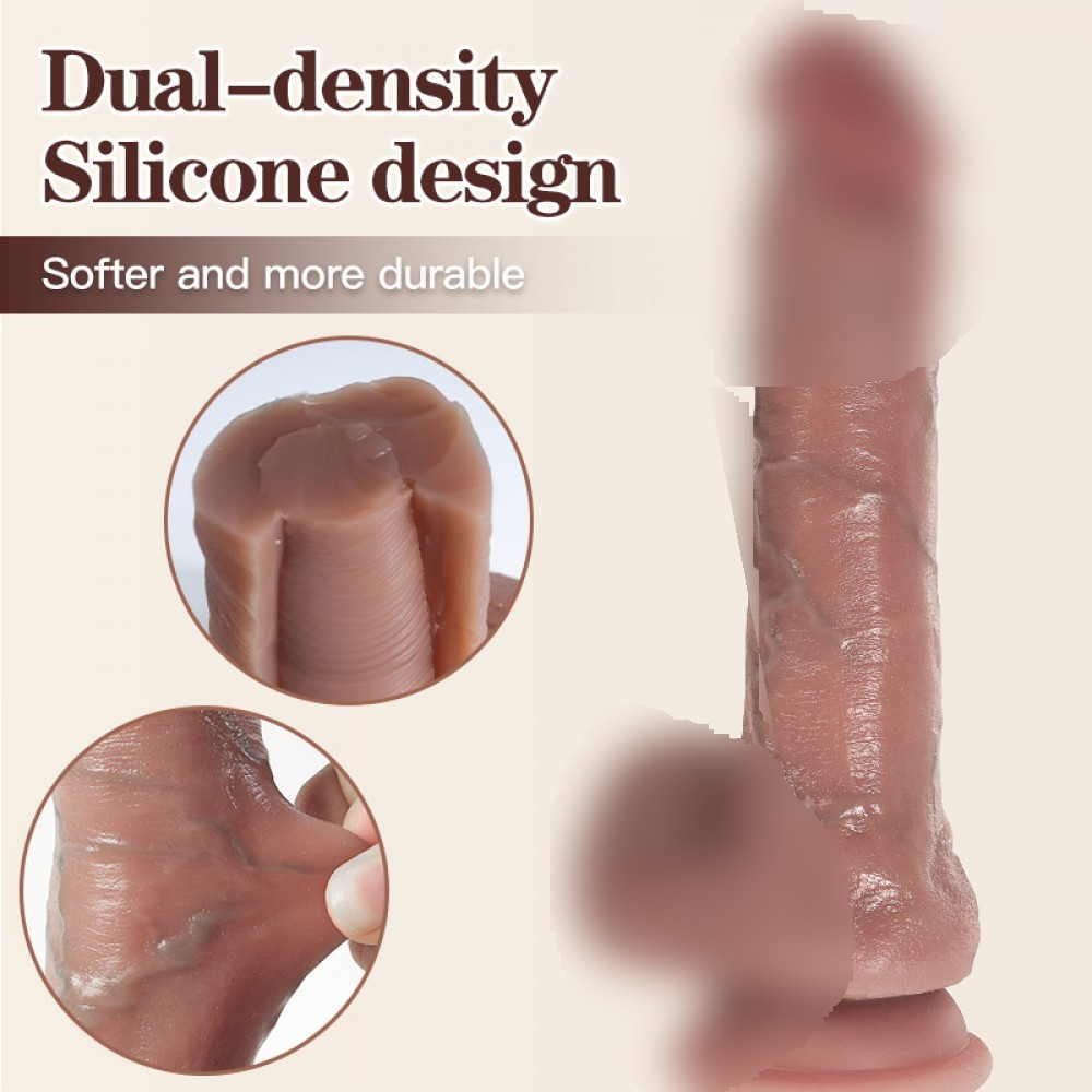 Фалоїмітатор на присоску ALFA Miguel (Liquid Silicone), фото 1