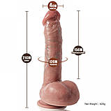 Фалоїмітатор на присоску ALFA Miguel (Liquid Silicone), фото 2