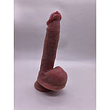 Фалоїмітатор на присоску ALFA Sergio (Liquid Silicone), фото 4