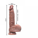 Фалоїмітатор на присоску ALFA Sergio (Liquid Silicone), фото 5