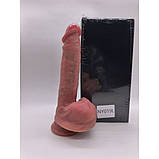 Фалоїмітатор на присоску ALFA Sergio (Liquid Silicone), фото 6