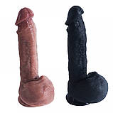 Фалоїмітатор на присоску ALFA Sergio (Liquid Silicone), фото 8