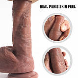 Фалоїмітатор на присоску ALFA Sergio (Liquid Silicone), фото 9