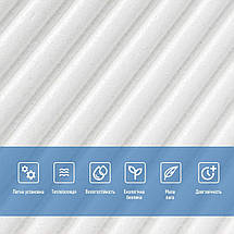 Самоклеюча декоративна 3D панель Бамбук Білий 500х500х5мм SW-00002877, фото 4