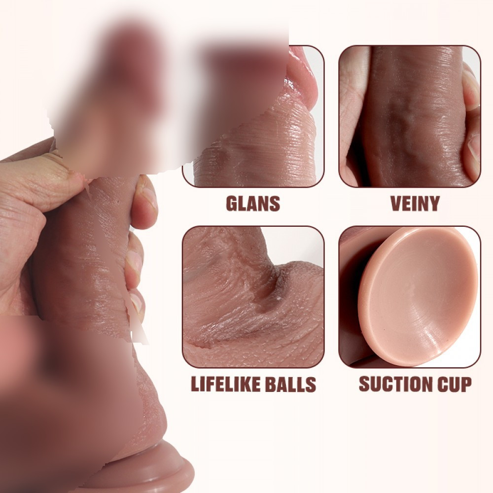 Фалоїмітатор на присоску ALFA Francisco (Liquid Silicone), фото 1