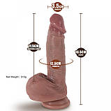 Фалоїмітатор на присоску ALFA Francisco (Liquid Silicone), фото 4